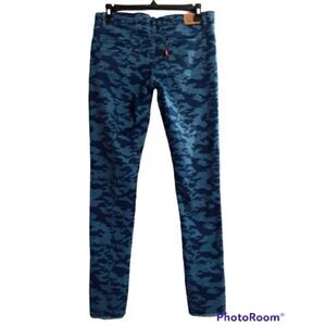 Levi's 710 Super Skinny Girls‎ Blue Camo Jean's 16 Reg Great Condition